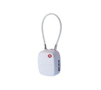 BOOMPODS Cadenas valise connecté – Traceur compatible Apple Find My, TSA, rechargeable – Blanc