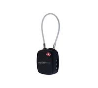 Boompods Cadenas Valise avec Fonction de Localisation - Cadenas Connectée avec Traceur Compatible avec Apple Find My App, Verrou Intelligent TSA pour Valise et Bagages, Batterie Rechargeable - Noir