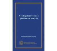 A college text-book on quantitative analysis