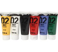 A-Color A-Color Kit de peinture acrylique Matt Primary 6x20 ml