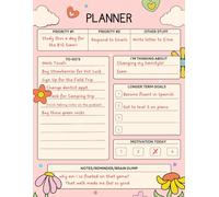 A Colored Planner with an Awesome Ruler on the Back Cover. Flexible and Fun Organization for Every Brain. ADHD / Neurodivergent / Executive Function ... Minds. 75 Soothing Colorful Full Size Pages