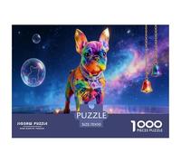 A Colorful French BullChien Puzzle 1000 Pièces Adultes Enfants intéressant Puzzles 1000 Pièce Jeu De Team Building Cadeau 70x50cm/1000pcs