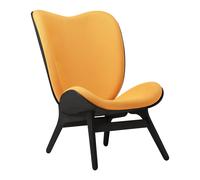 A Conversation Piece Fauteuil Haut Chêne Noir /Mandarine