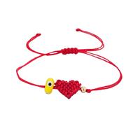 À Cordes Rouges Tressé La Main Avec Coeur Charme Des Yeux Blue Yeux Perles Bijoux De Poignet Réglables Pour Les Femmes D'amitié Corde Rouge Réglable Des Hommes