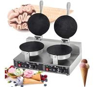 à cornets de gaufres professionnelle 2400 W, à cornets de glace électrique à double tête, revêtement antiadhésif, contrôle de la température et du temps, 110 V220 V