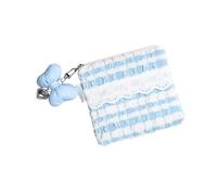 À Cosmétiques Matelassé avec Bordure en Dentelle Pochettes De Maquillage Douces D'inspiration Coréenne pour Femmes Et Filles Pochette À Cosmétiques De Voyage en Crème Matelassée Douce