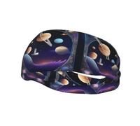 A Cosmic Voyage Bandeau de sport tendance respirant à séchage rapide et extensible Unisexe