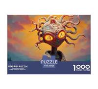 A Creepy Space Invader Girl 1000 Pcs Carton Premium Coffret De Puzzles Mystical Tentacled Creature Stimulant Et Éducatif Jeu Familial Puzzles As Birthday Gifts 38x26cm/1000pcs