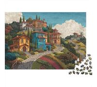 A Cul De Sac with Belle Maisons 70x50cm/1000pcs Puzzle pour Adultes -,Jouet De DIY