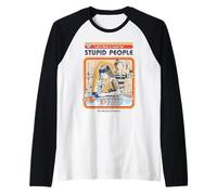 A Cure for Stupid Sarcastic Retro Vintage Funny Adult Humor Manche Raglan