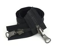 À Curseur Rotatif Bidirectionnel Ouvert Pour Vestes Et Vêtements, Accessoires de Couture Diy, Noir Et Or, N° 8-90 Cm/Black- Gun Black/8# - 80Cm