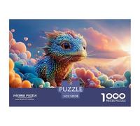 A Cute Baby Legendary 1000 Pcs Carton Extra-épais Lot de Puzzles Colorful Baby Wyvern Stimulant Et Éducatif Jeu Créatif Puzzles As Birthday Gifts 52x38cm/1000pcs