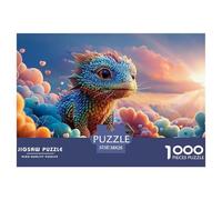 A Cute Baby Legendary 1000 Pièces Carton Extra-épais Coffret De Puzzles Colorful Baby Wyvern Stimulant Et Éducatif Jeu Créatif Puzzles pour Adultes Et Enfants 38x26cm/1000pcs