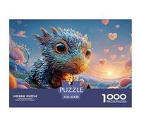 A Cute Baby Tortoise 1000 Pcs Carton Extra-épais Lot de Puzzles Colorful Baby Wyvern Stimulant Et Éducatif Jeu Familial Puzzles pour Adultes Et Enfants 52x38cm/1000pcs