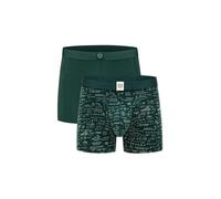 A-dam Boxers 'Green Maths' beige / vert foncé, Taille L