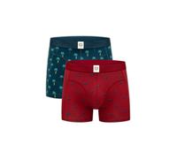 A-dam Boxers 'Sunnies' bleu marine / aqua / jaune / rouge sang, Taille XL