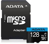 ADATA Premier mémoire Flash 128 Go MicroSDXC Classe 10 UHS-I - Mémoires Flash (128 Go, MicroSDXC, Classe 10, UHS-I, 85 Mo/s, Noir, Bleu)