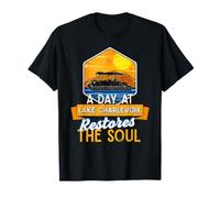 A Day At Lake Charlevoix Restores The Soul Camping Sayings T-Shirt