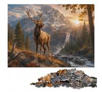 A Deer in The Forest Puzzle Artistique en Bois pour Adultes, 1000 pièces | Le repérage visuel et le tri - un montage clair zone par zone sur plusieurs sessions.
