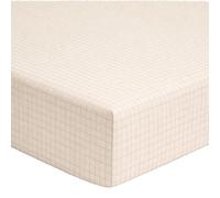 A Demain - Drap Housse imprimé en Coton et Lyocell, Bonnet de 25cm, Frida - 160 x 200 cm - Marron - 57 Fils/cm² - Coton Lyocell - Bonnet 25 cm - Entretien Facile