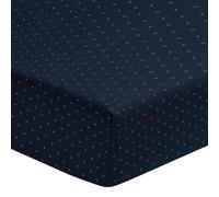 A Demain, Drap Housse imprimé en Microfibre 100% Polyester recyclé, Moana, 140x190 cm, Bonnet 25cm, Bleu, Certifié Oeko-TEX, Doux, Respirant, Entretien Facile