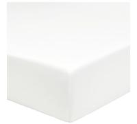 A Demain - Drap Housse uni en Coton Bio, Les INDISPENSABLES - 140 x 200 cm - Blanc - 57 Fils/cm² - Coton Biologique - Bonnet 35 cm - Entretien Facile