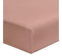 A Demain - Drap Housse uni en Percale de Coton Bio, Bonnet de 35cm, Les Essentiels - 140 x 200 cm - Rose - 80 Fils/cm² - Percale de Coton Bio - Bonnet 35 cm - Entretien Facile