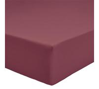 A Demain - Drap Housse uni en Percale de Coton Bio, Bonnet de 35cm, Les Essentiels - 180 x200 cm - Violet - 80 Fils/cm² - Percale de Coton Bio - Bonnet 35 cm - Entretien Facile