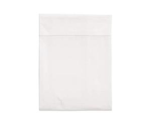 A Demain - Drap Plat uni en Coton, Les Unis - 270 x 300 cm - Blanc - Coton - 57 Fils/cm² - Entretien Facile