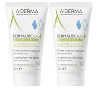 A-DERMA Dermalibour + Barrier Crème isolante apaisante Mains irritées Pour La Peau 2x50 ml