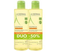 A-Derma Exomega Control Huile Lavante Émolliente Anti-Grattage Flacons 2x500ml Promo 2ème À -50%