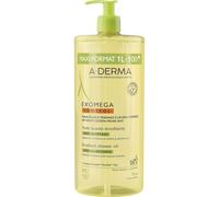 A-Derma Exomega Control Huile Lavante Emolliente Anti-Grattage Peau Sèche/Eczéma Atopique 1l
