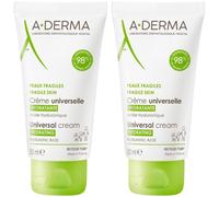 A-DERMA LES INDISPENSABLES Crème universelle hydratante Pour La Peau 2x50 ml