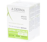 A-DERMA Pain Dermatologique Apaisant Lot de 2 Savon 200 g