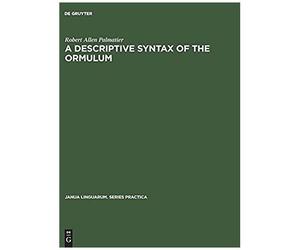 A Descriptive Syntax Of The Ormulum