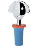 A di Alessi - AAM06 AZ - Anna Stop 2 - Bouchon en Résine Thermoplastique - Bleu Clair et Zamac Chromée Bleu Clair G