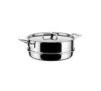 Alessi Ajm307 Pots&pans Corbeille Pour Cuisson à la Vapeur en Acier Inoxydable 18/10 Brillant, Argento Lucido