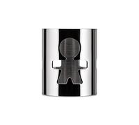 A di Alessi - AKK10 M - Girotondo - Rond de Serviette Ajouré en Acier Brillant - Homme, Noir