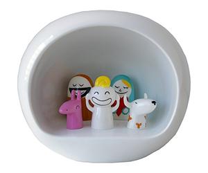 A di Alessi AMGI10 Figurines de Noel Presepe Groupe en Porcelaine Décoré à la Main