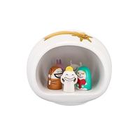 Alessi Crèche design AMGI10SET – Porcelaine décorée à la main, reproduction de la grotte, 10 pièces