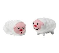 Alessi Amgi10set3 Tiny Little Sheep Set de deux Figurines en Porcelaine, decorées à la Main