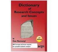A Dictionary Of Research Concepts And Issues - 2nd Ed