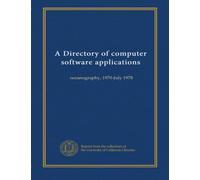 A Directory of computer software applications: oceanography, 1970-July 1978