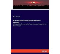 A Dissertations On The Proper Names Of Panjabis,