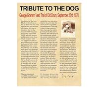 A Dog's Loyalty Inspirational Quote Wall Art - Classic Tribute to Man's Best Friend, Framed Canvas Print for Living Room, Office, or Pet Lover Gift(Framed,16x24inch(40x60cm))