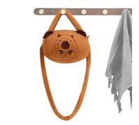 À Dos En Peluche Capybara De Dessin Animé - Système De Sangle Réglable, De Transport Léger Et Fantaisie, Forme Arrondie Remplie De Haricots, Design De Créature Mignonne | Visite Du Parc Café C