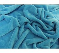 à Double Face Supersoft Douceur câlin Minky Velboa Tissu Matière - TURQUOISE - Bleu, 1/2 Mètre 150cm x 50cm