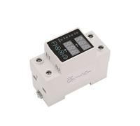 A Dual Display 40/63A 230V Rail Adjustable digital Over Under Voltage Relay Surge Protector Limit Over Current Protection(63A)