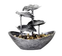 à eau de table - Petite à cascade à feuilles de à 4 niveaux,Pompe automatique de bureau USB avec interrupteur d'alimentation | de table d'intérieur avec lu