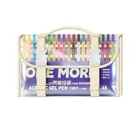 à encres gel rétractable coloré de 0, 8 mm, 48 Colors/Box, 48 Colors/Box | Gel acrylique multicolore, pour croquis artistique, dessin, gribouillage, journal, prise de notes,